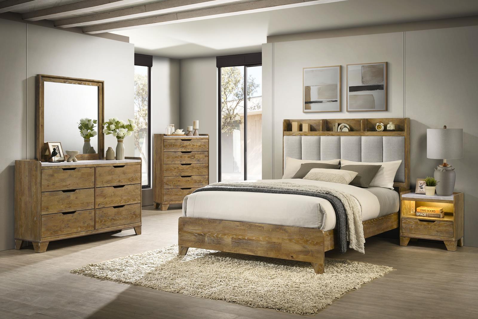 Henderson Dresser Mirror Medium Oak - Image 6