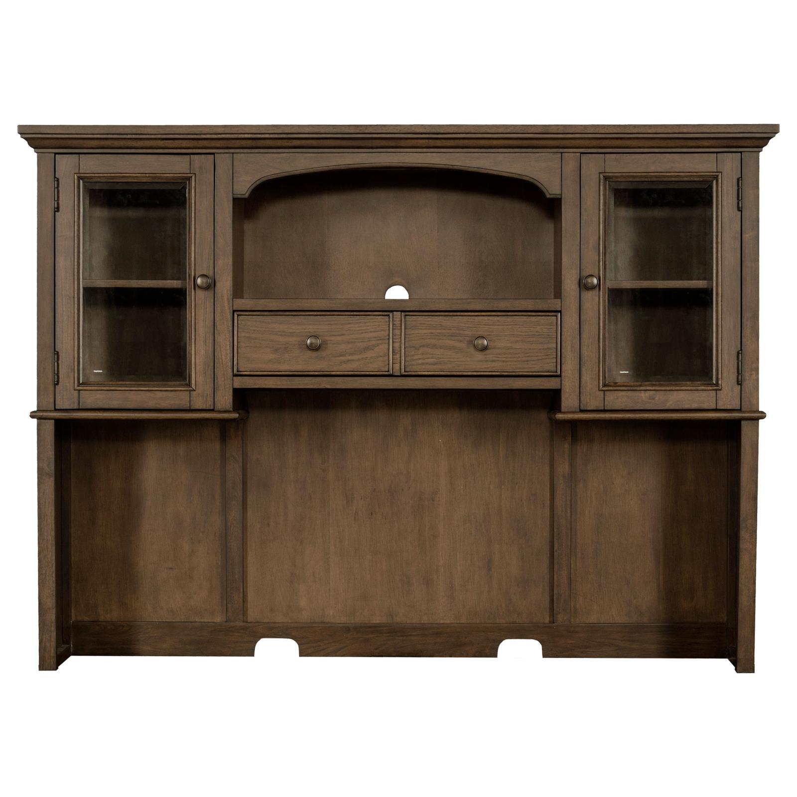 Hartshill 2-door Hutch with Shelves Burnished Oak - Image 4