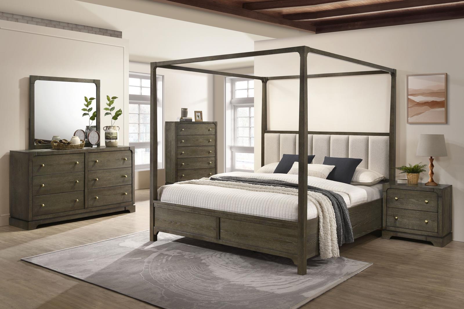 Gran Park Eastern King Canopy Bed Dark Cocoa - Image 10