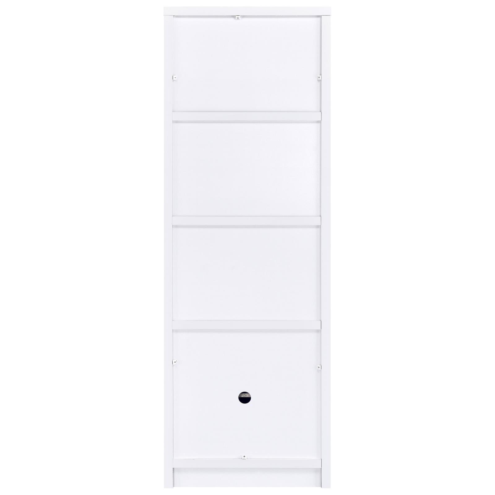 Laughlin 4-shelf Engineered Wood Media Tower White - Image 8