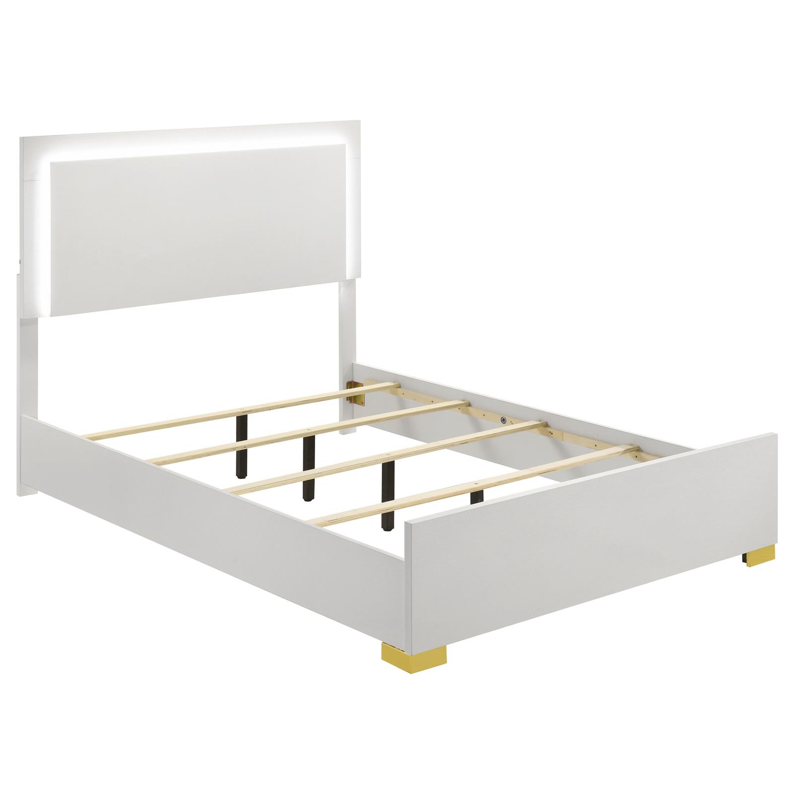 Marceline Wood Full LED Panel Bed - Image 11