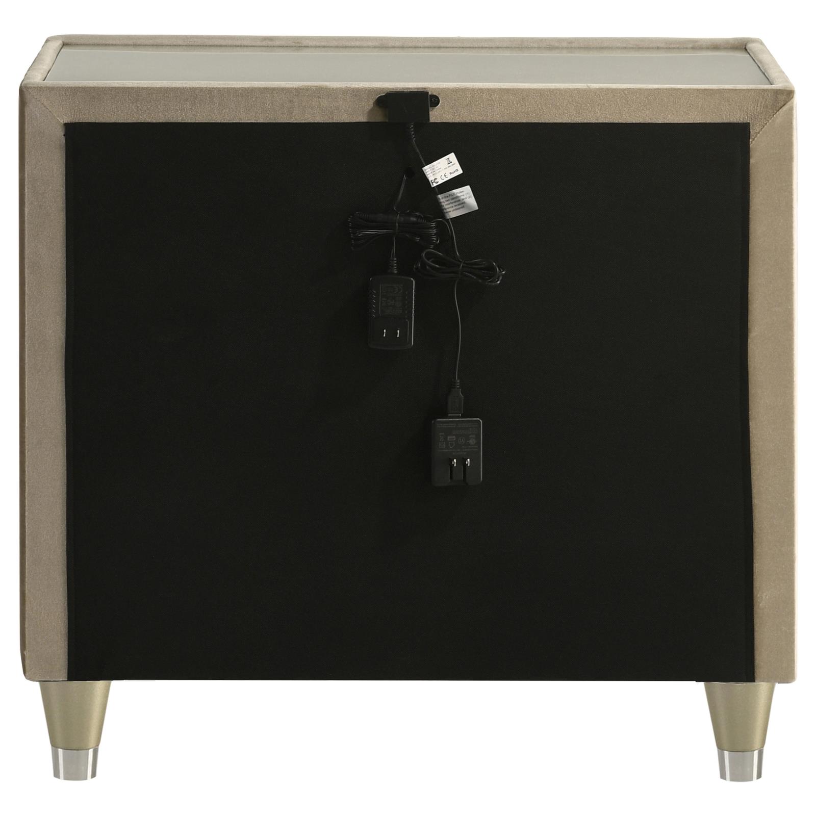 Lorient 2-drawer LED Nightstand with USB - Image 7