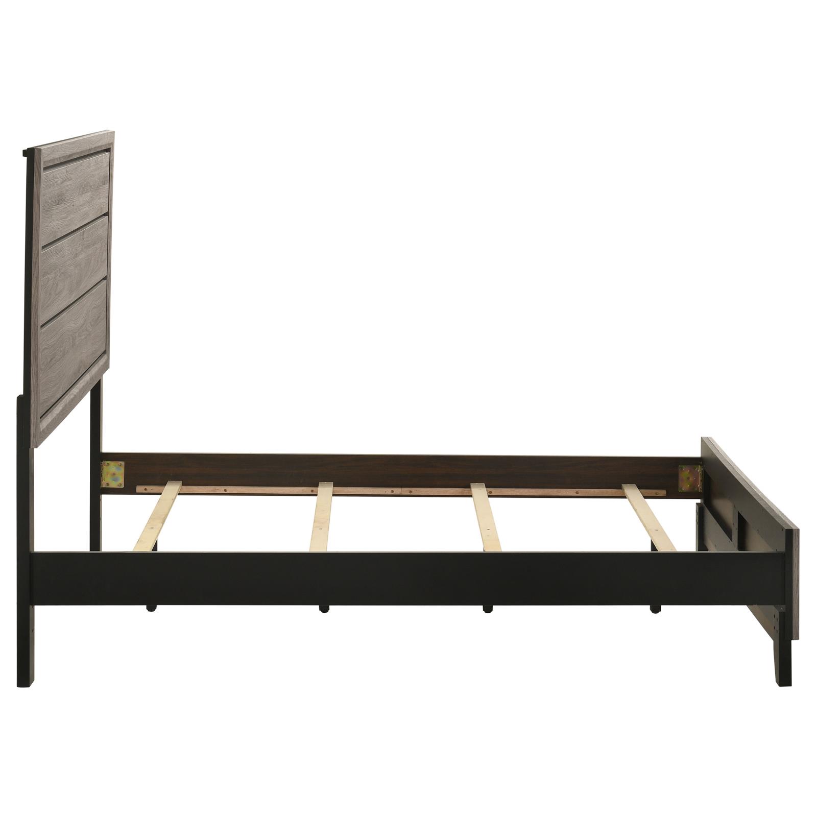 Valen Wood Full Panel Bed Light Taupe - Image 6