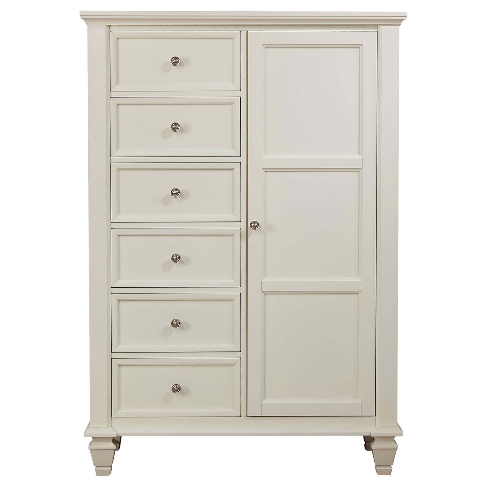Sandy Beach 8-drawer Door Chest Cream White - Image 4