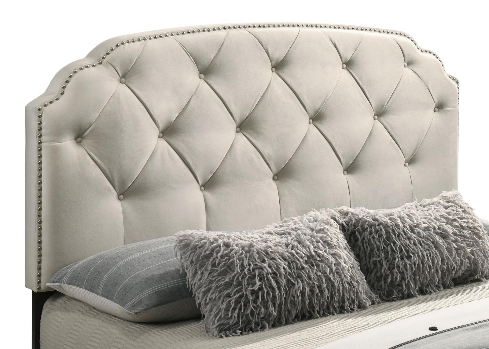 Marianna 4-drawer Upholstered Eastern King Storage Bed Cream - Image 11