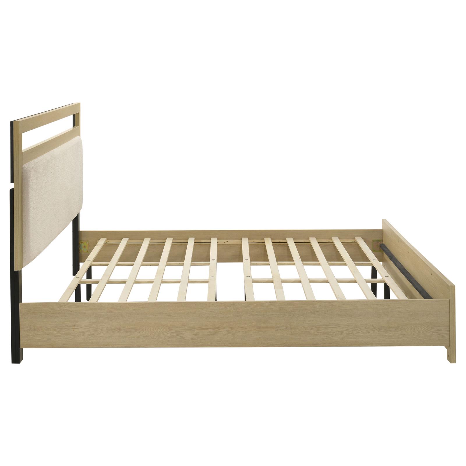 Hendricks Eastern King Panel Headboard Platform Bed Light Oak - Image 6