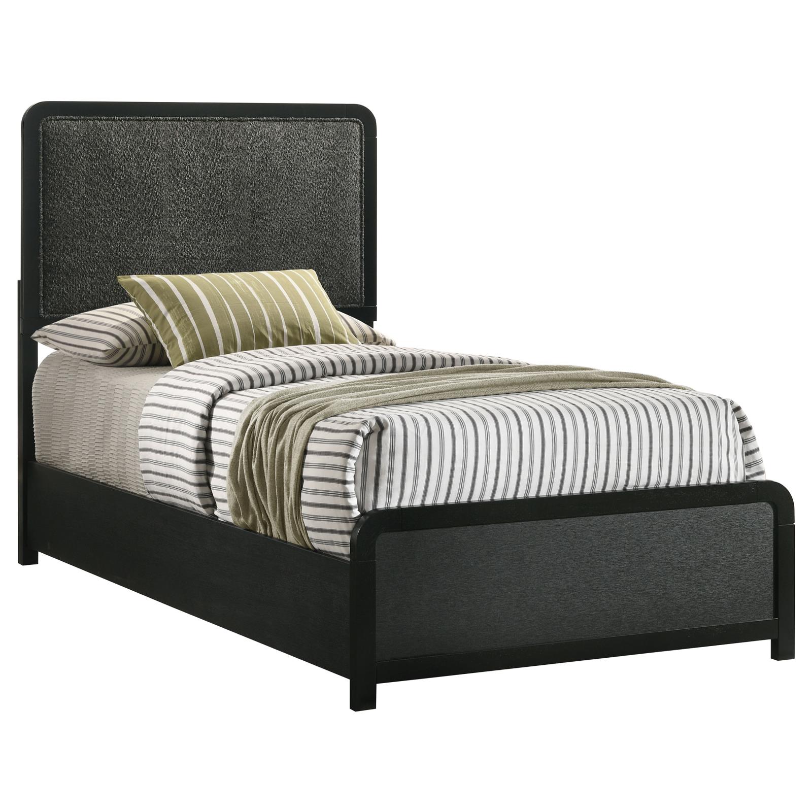Cavelle 51-inch Upholstered Twin Panel Bed Black - Image 3