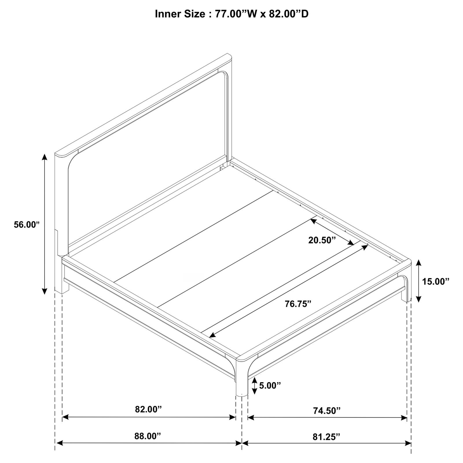 Solano 56-inch Eastern King Panel Bed Weathered Mango - Image 12