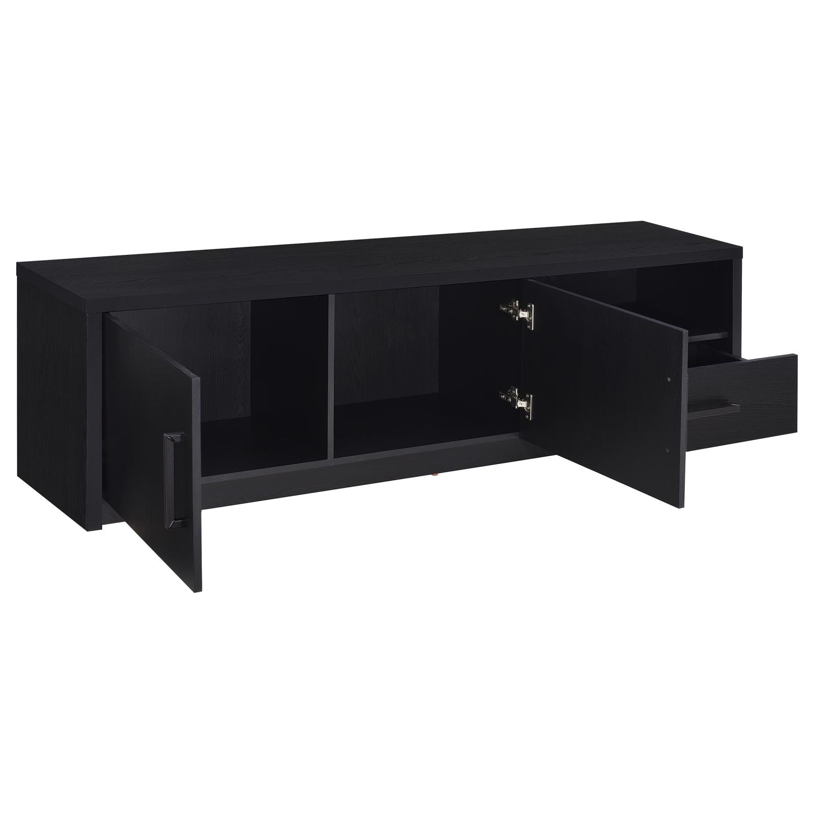 Murray 70-inch 2-door TV Stand Media Console Black - Image 3