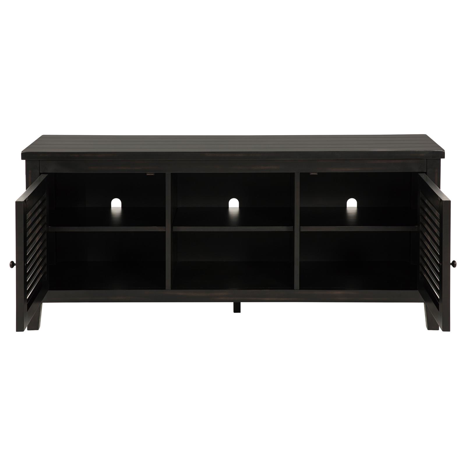 Concord 2-door 60-inch TV Stand Console Distressed Java - Image 4