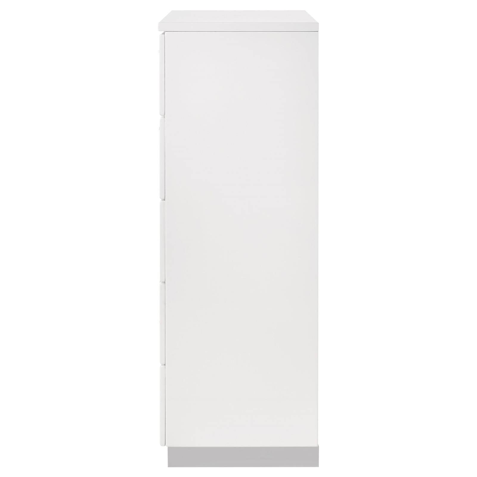 Felicity 5-drawer Bedroom Chest White High Gloss - Image 5