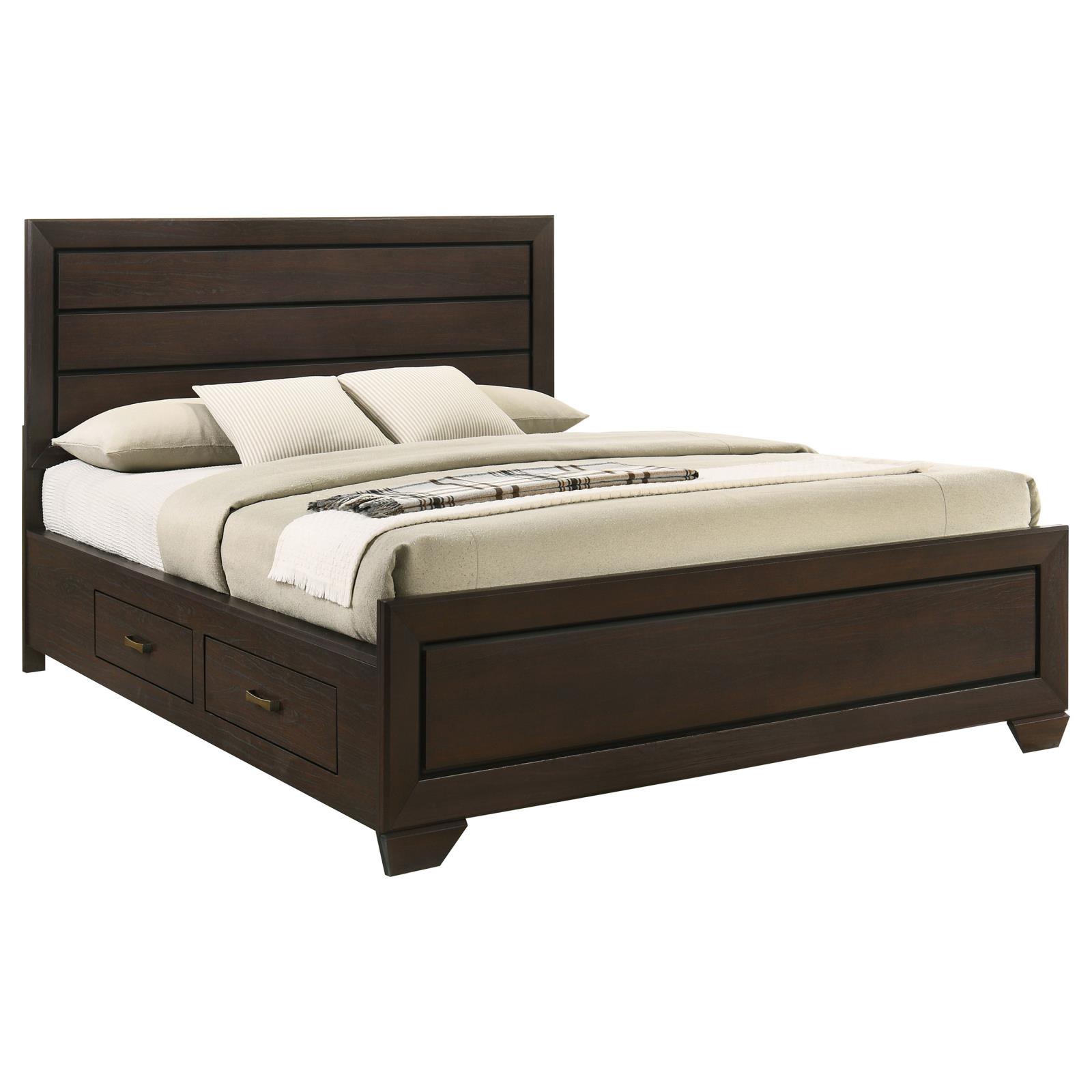 Kauffman Wood California King Storage Panel Bed Dark Cocoa - Image 5