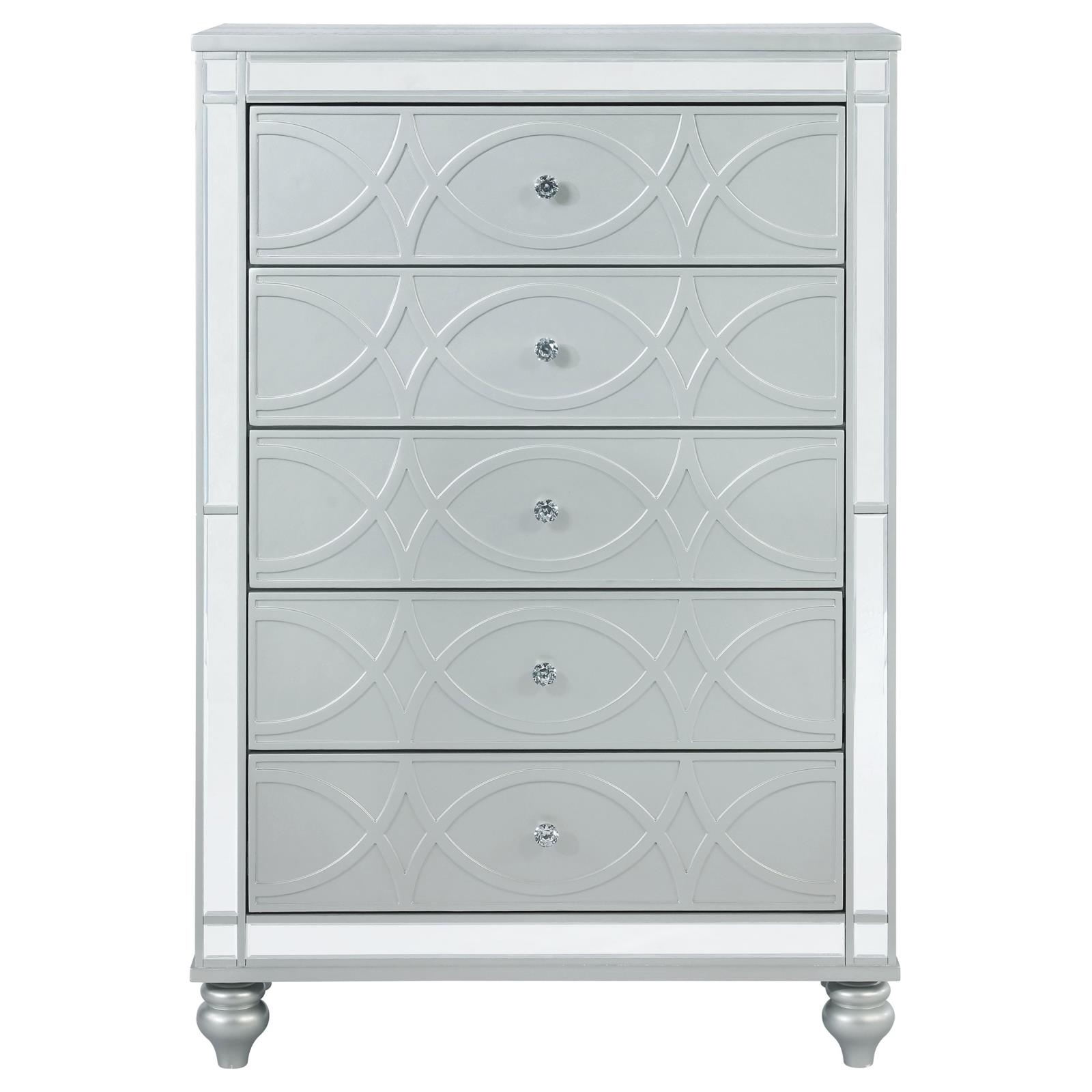 Gunnison 5-drawer Bedroom Chest Silver Metallic - Image 3