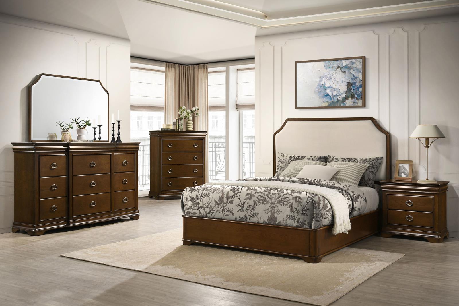 Garland 58-inch Eastern King Panel Bed Cream Brown Cherry - Image 12