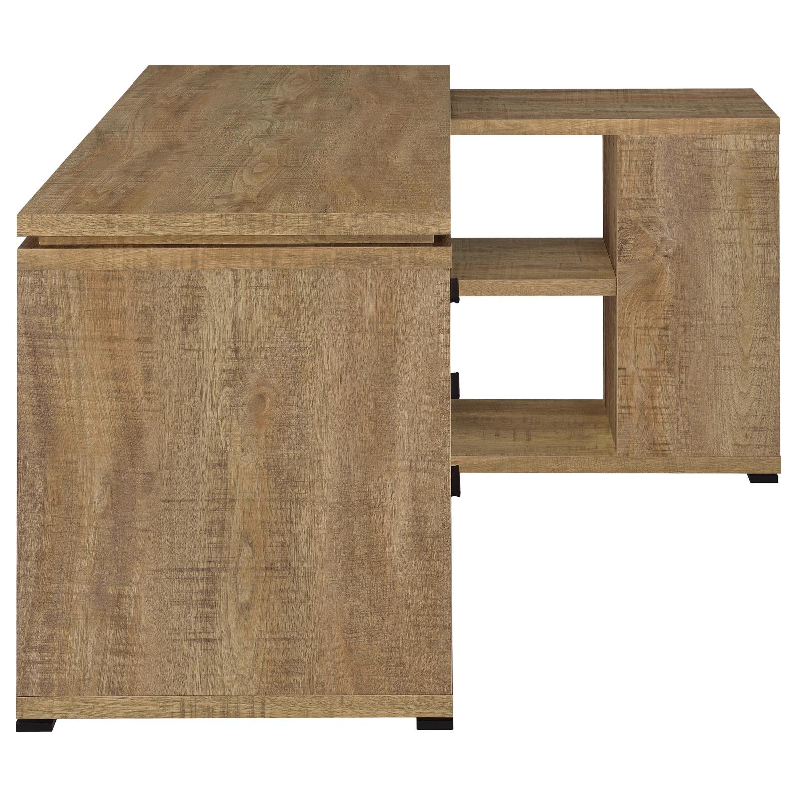 Yvette 60-inch 3-drawer L-Shape Computer Desk Mango - Image 5