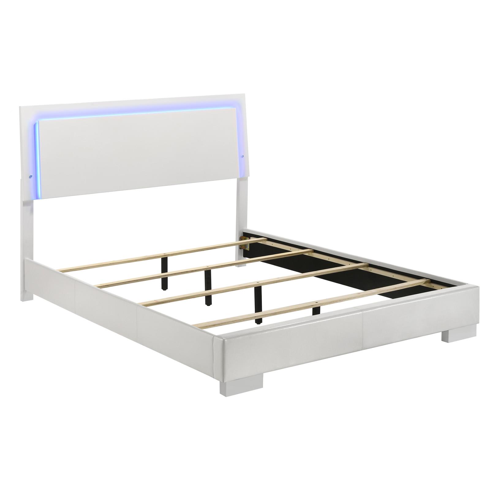 Felicity 5-piece Queen Bedroom Set White High Gloss - Image 3
