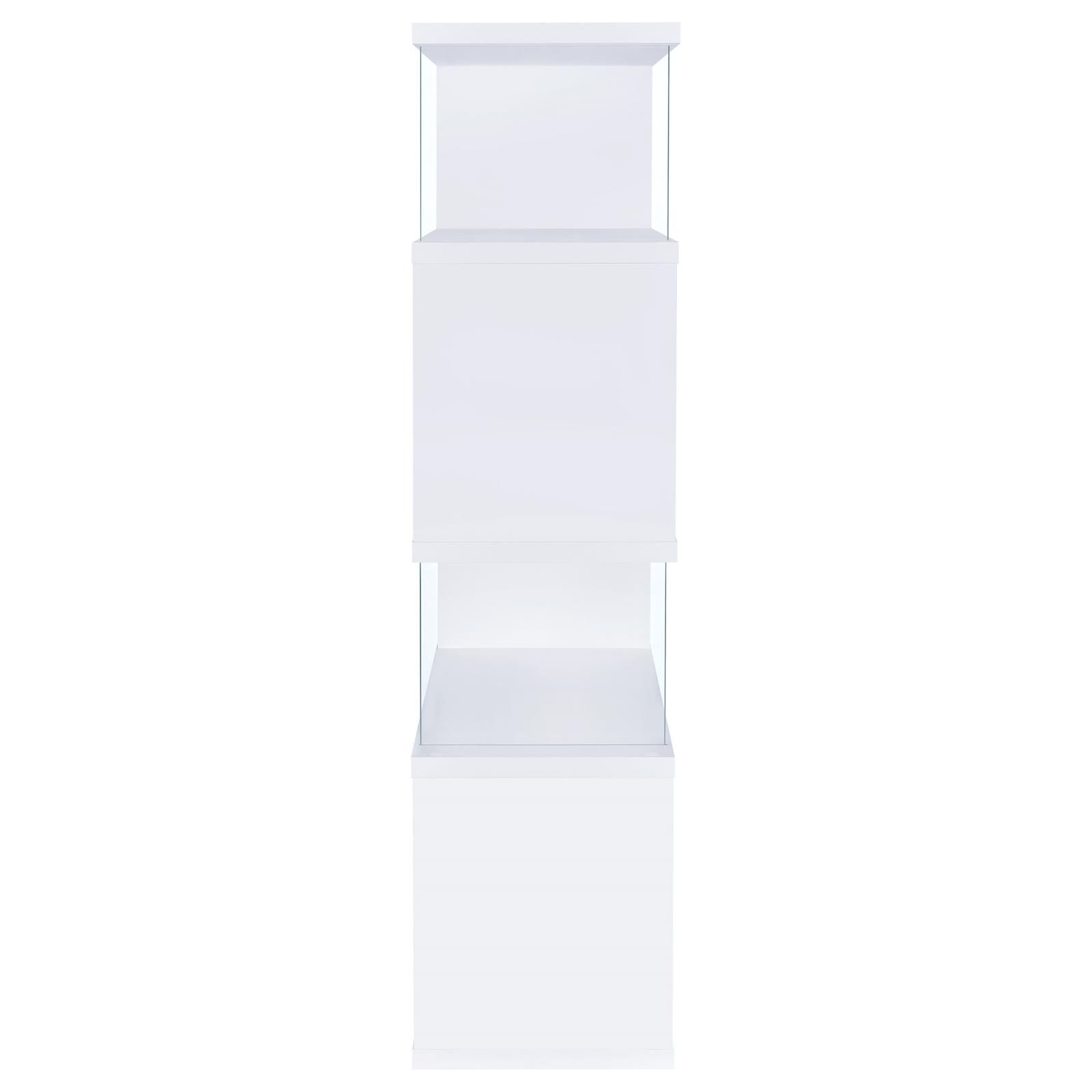 Emelle 63-inch 4-shelf Glass Panel Bookshelf - Image 8