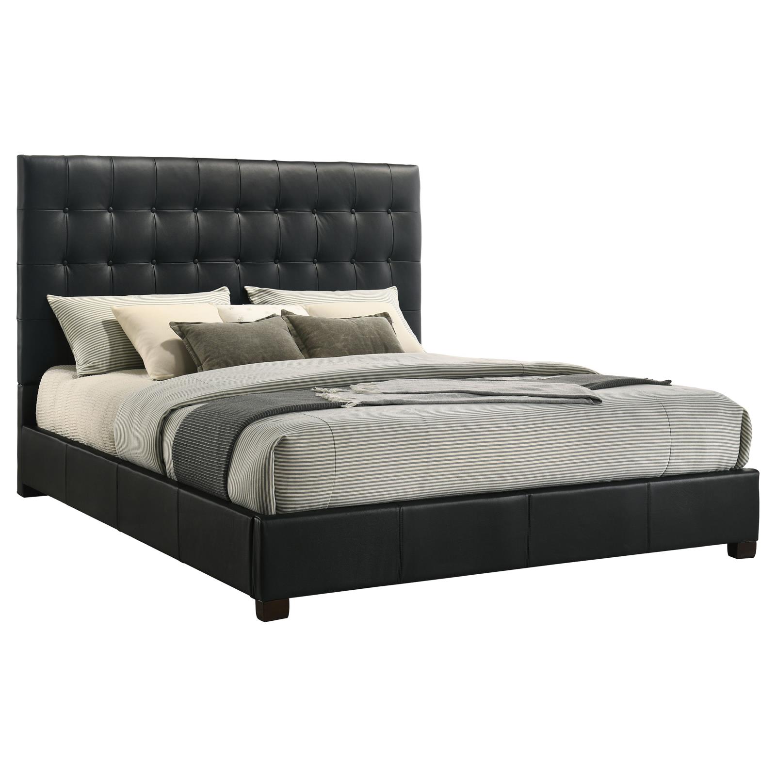 Medley Genuine Leather Eastern King Platform Bed - Image 3