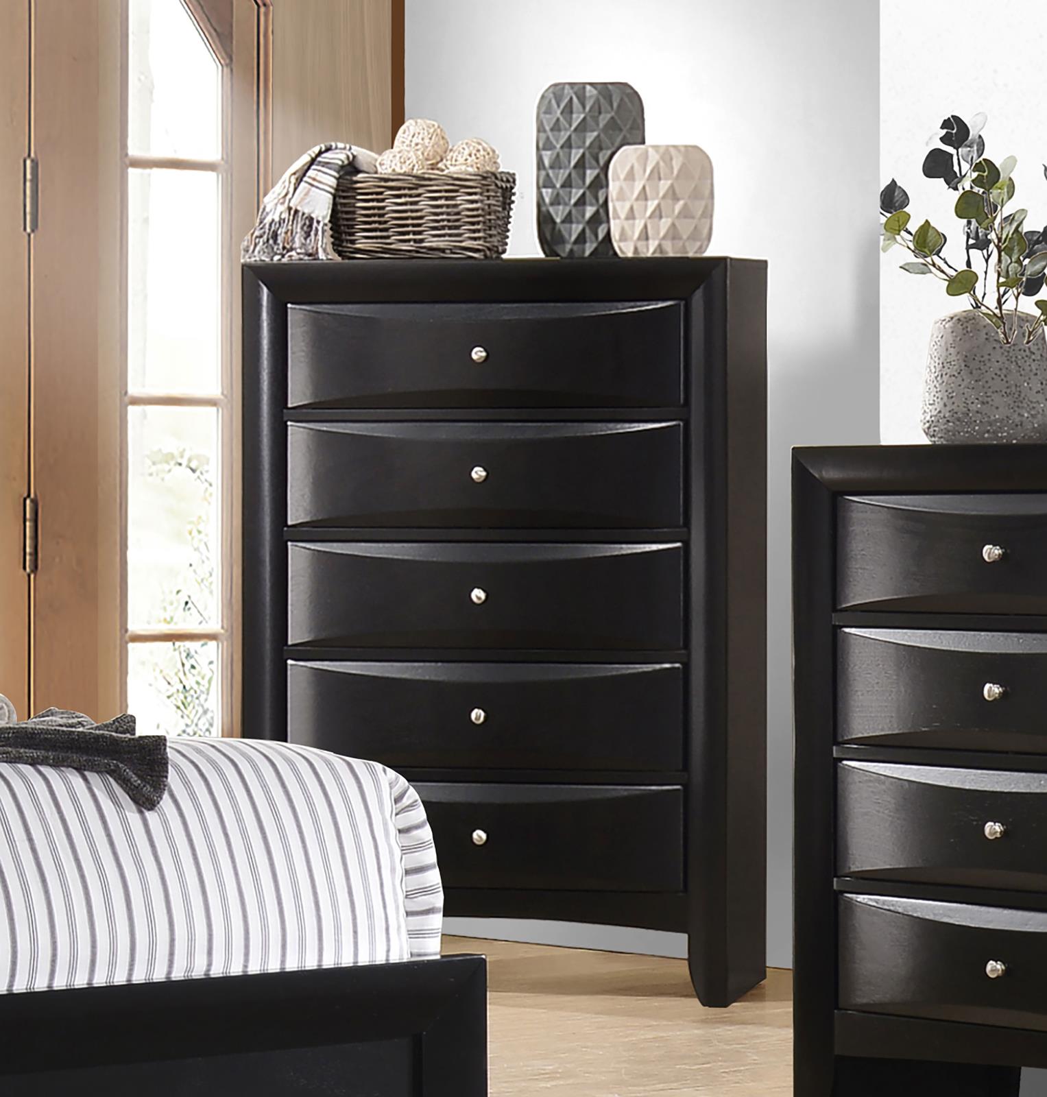 Briana 5-drawer Bedroom Chest Black - Image 2