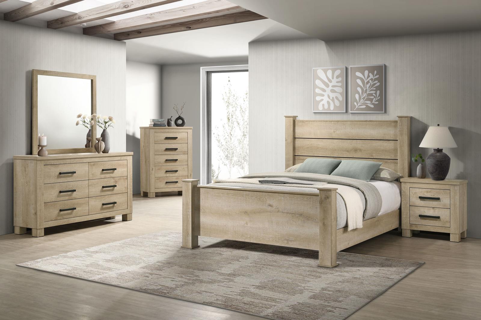 Oakglen Dresser Mirror Weathered Oak - Image 6