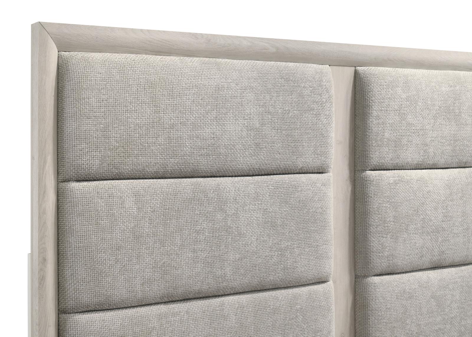 Farre Queen Upholstered Platform Panel Bed Washed Grey - Image 6
