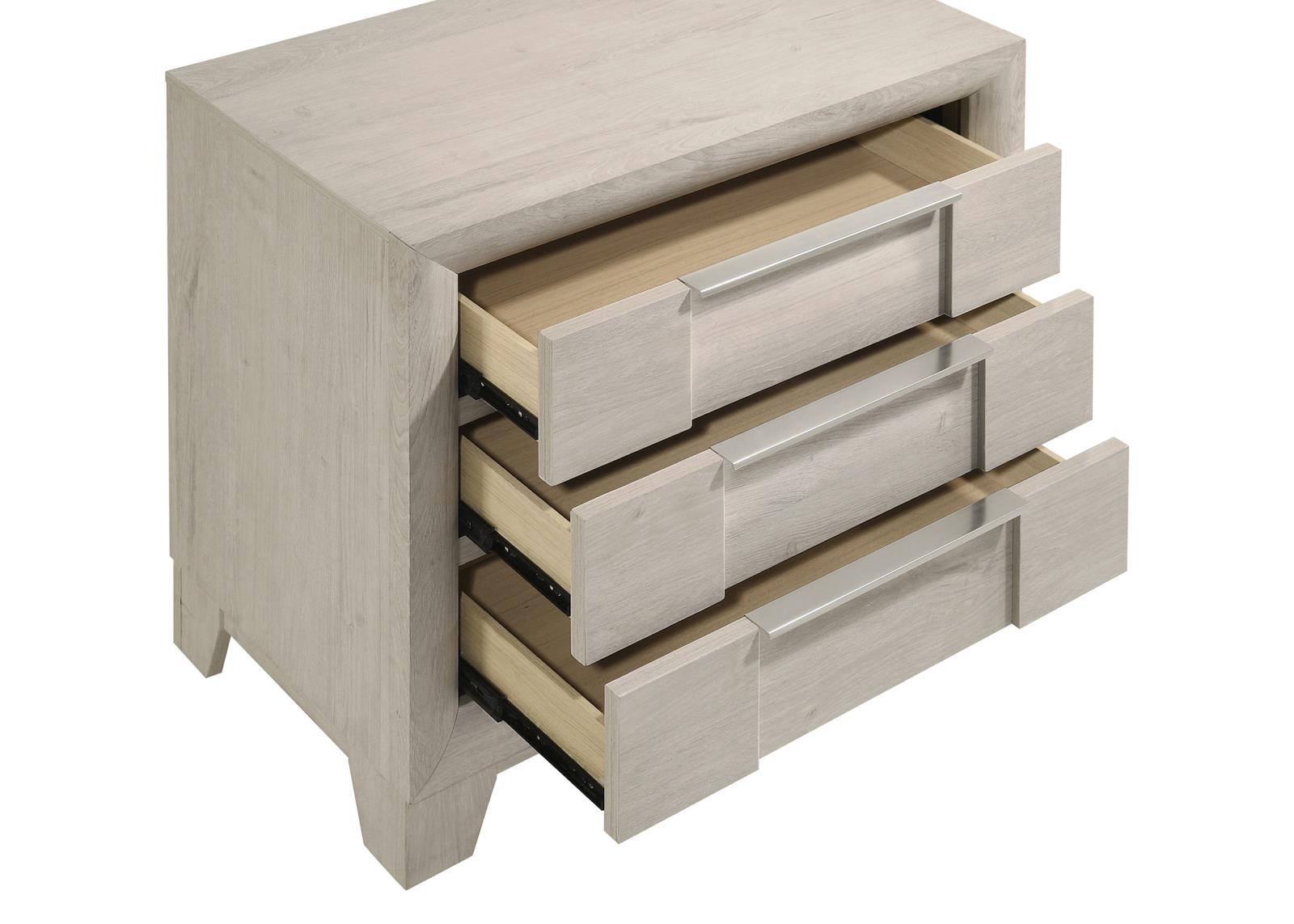Farre 2-drawer Nightstand Bedside Table Washed Grey - Image 10