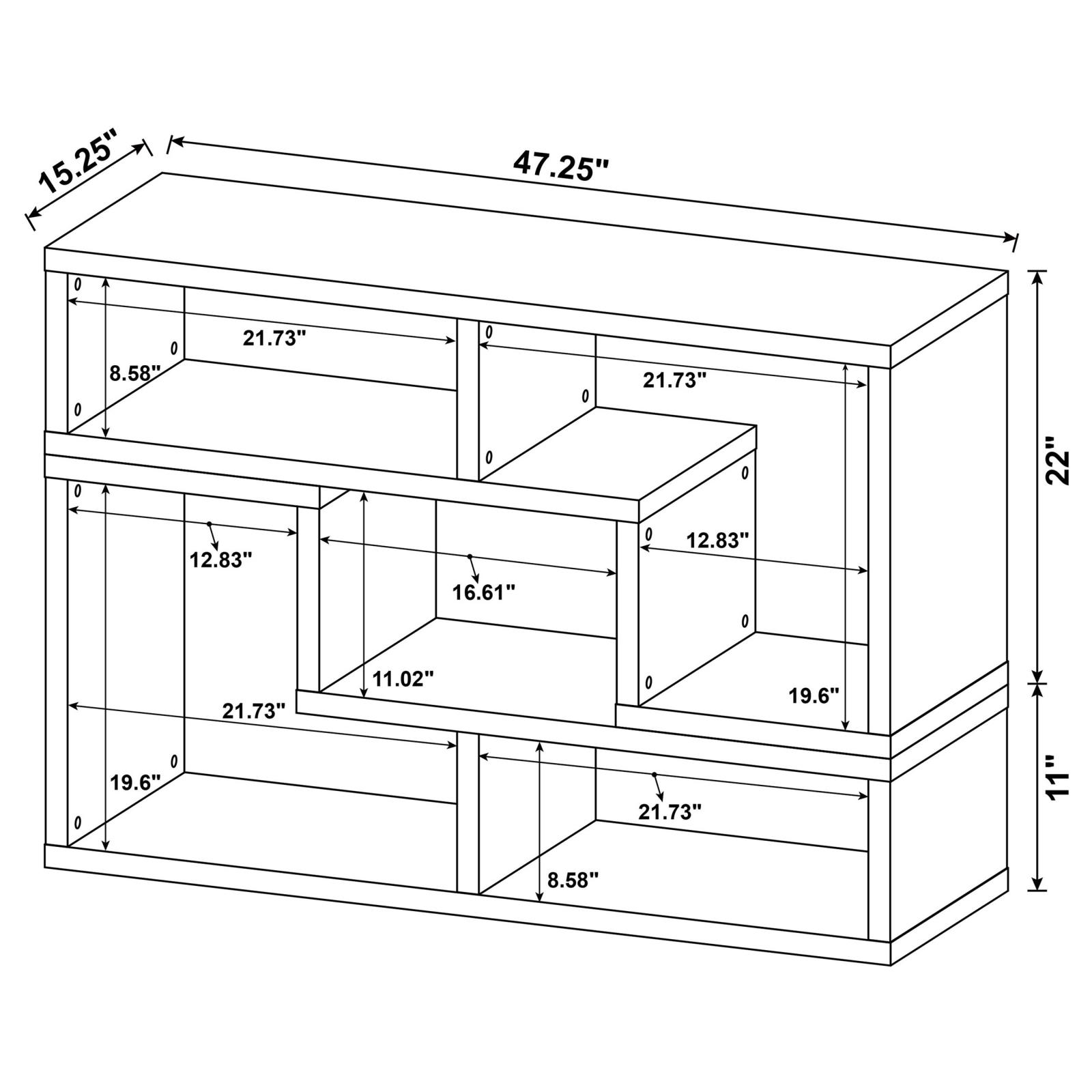 Velma Multipurpose TV Stand and Bookshelf White - Image 18