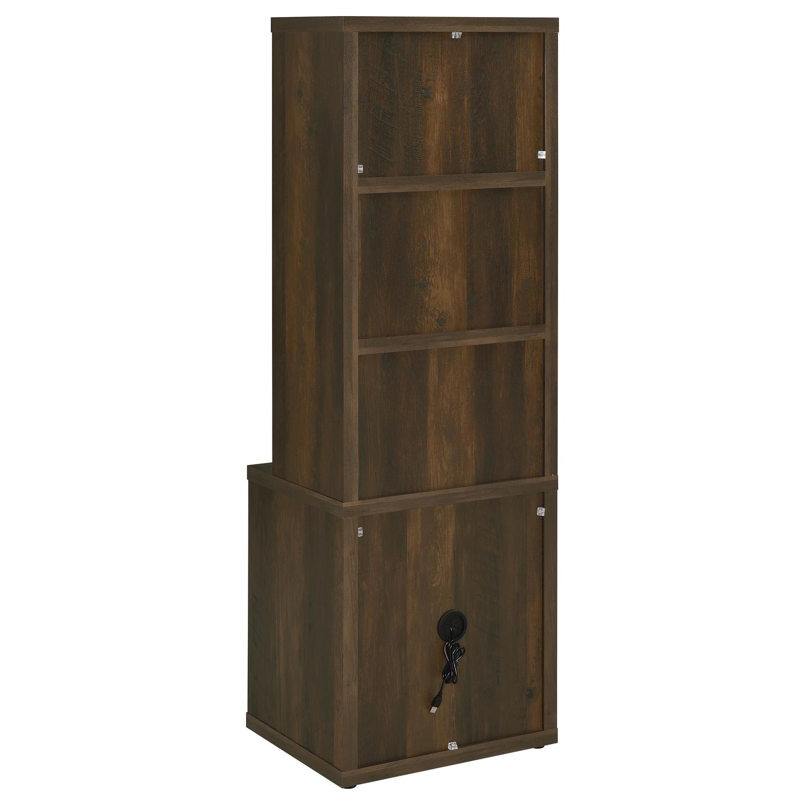 Westpark 3-piece Wall Unit Bookcase Set with USB Dark Pine - Image 8