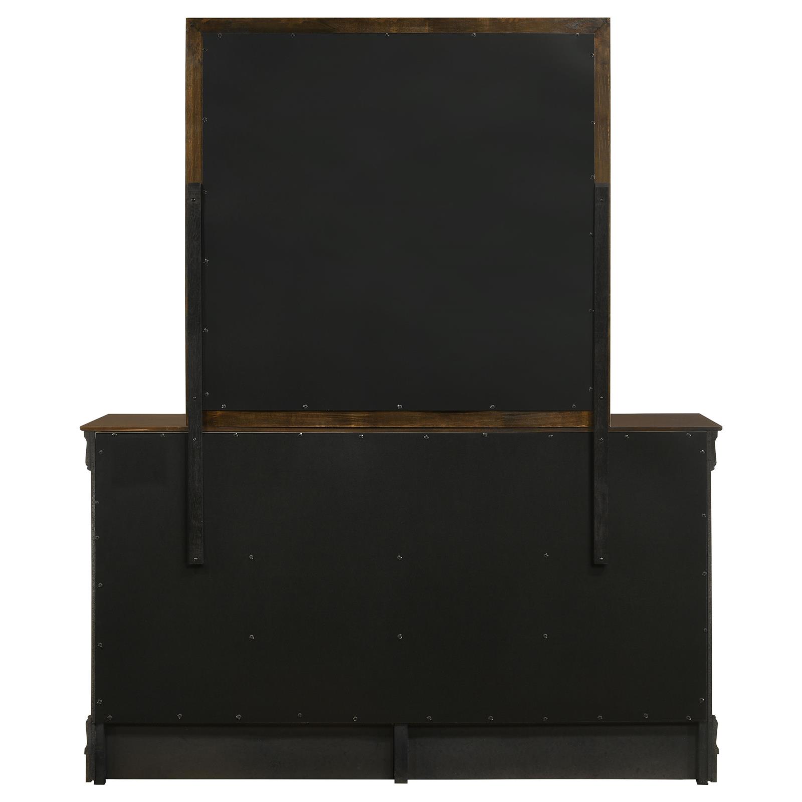 Louis Philippe 6-drawer Dresser with Mirror Cappuccino - Image 7