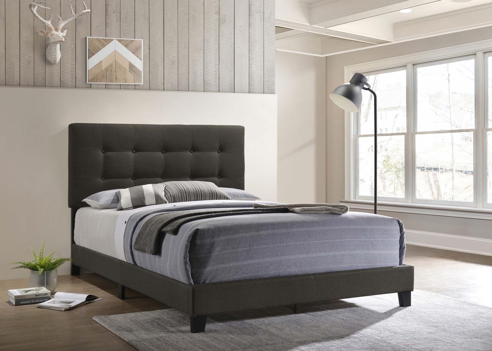 Mapes Upholstered Queen Panel Bed Charcoal - Image 2