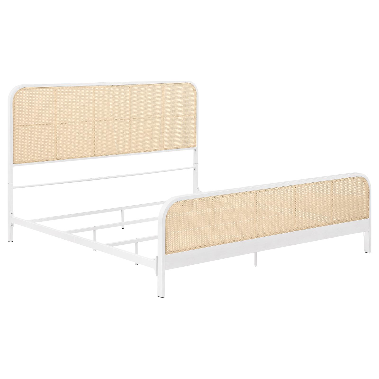Lanewood Open Cane Webbing Metal Eastern King Bed - Image 13