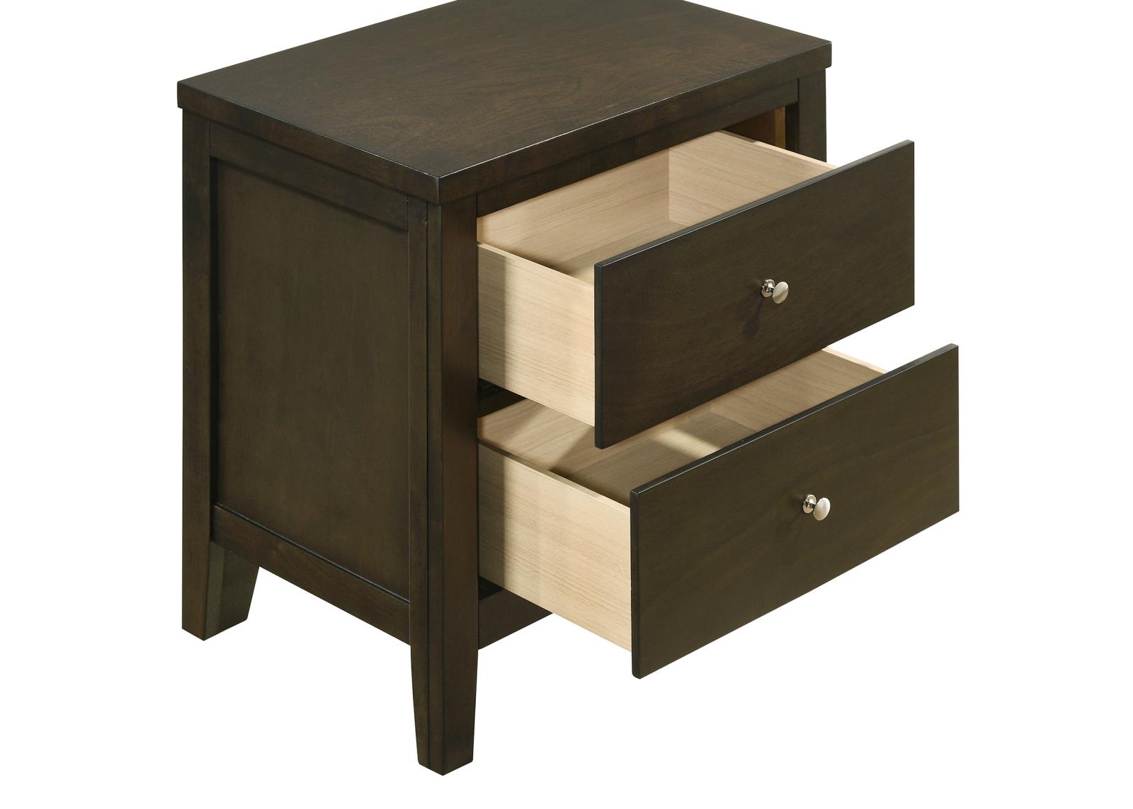 Wilkes Transitional 2-Drawer Nightstand with Metal Knobs Dark Cocoa - Image 10