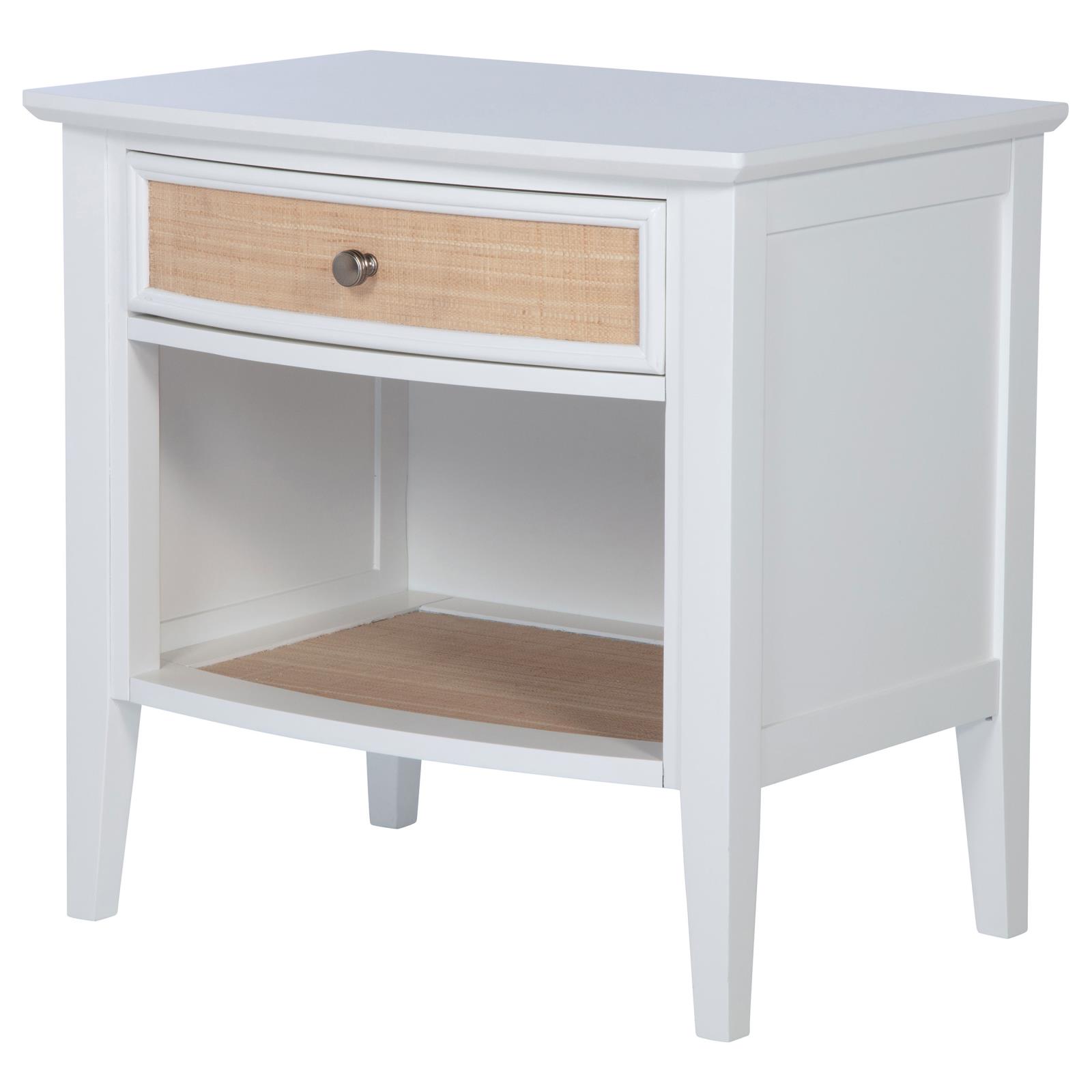 Bexhill 1-drawer Nightstand Bedside Table White - Image 4