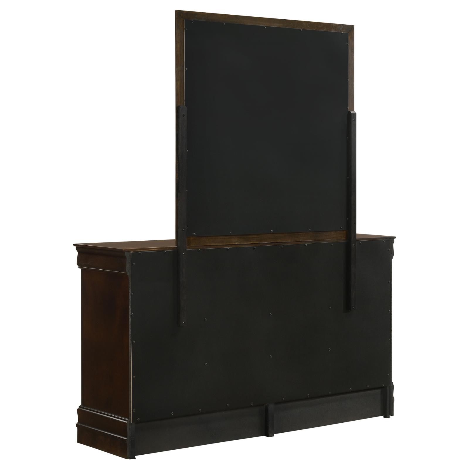 Louis Philippe 6-drawer Dresser with Mirror Cappuccino - Image 6