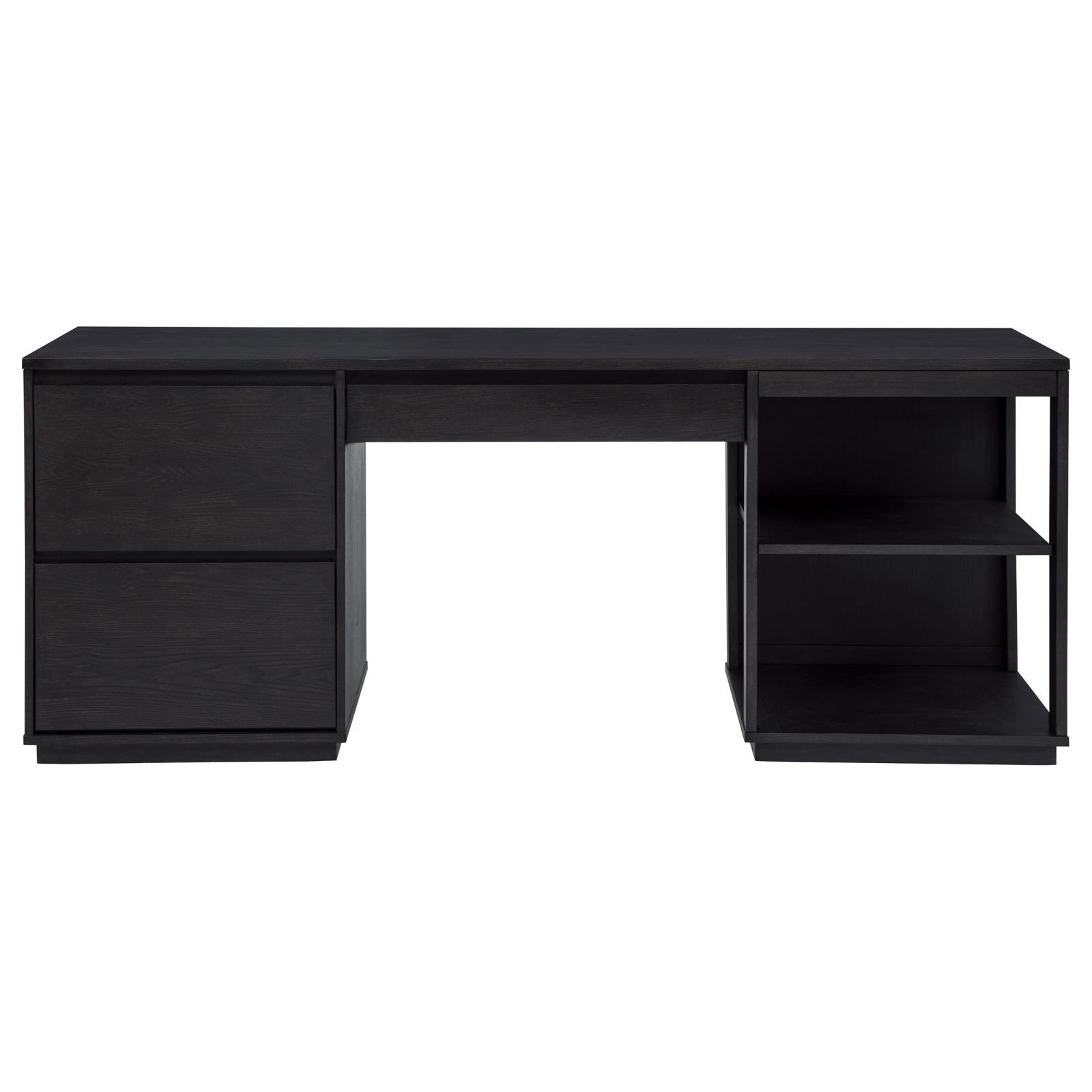 Harkes 75-inch 3-drawer Computer Desk with Adjustable Shelf Coffee Bean - Image 4