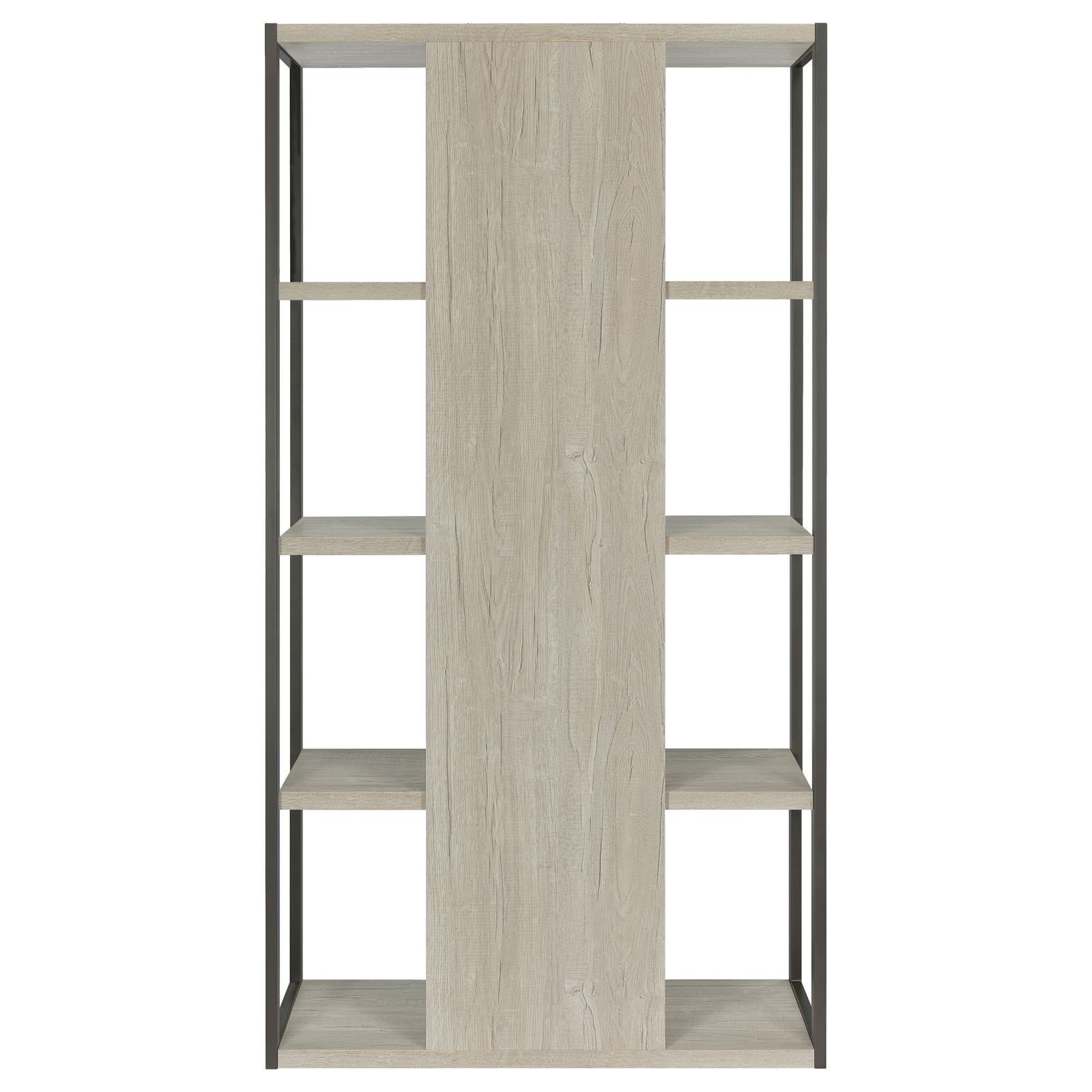Loomis 72-inch 4-shelf Bookshelf Whitewashed Grey - Image 7