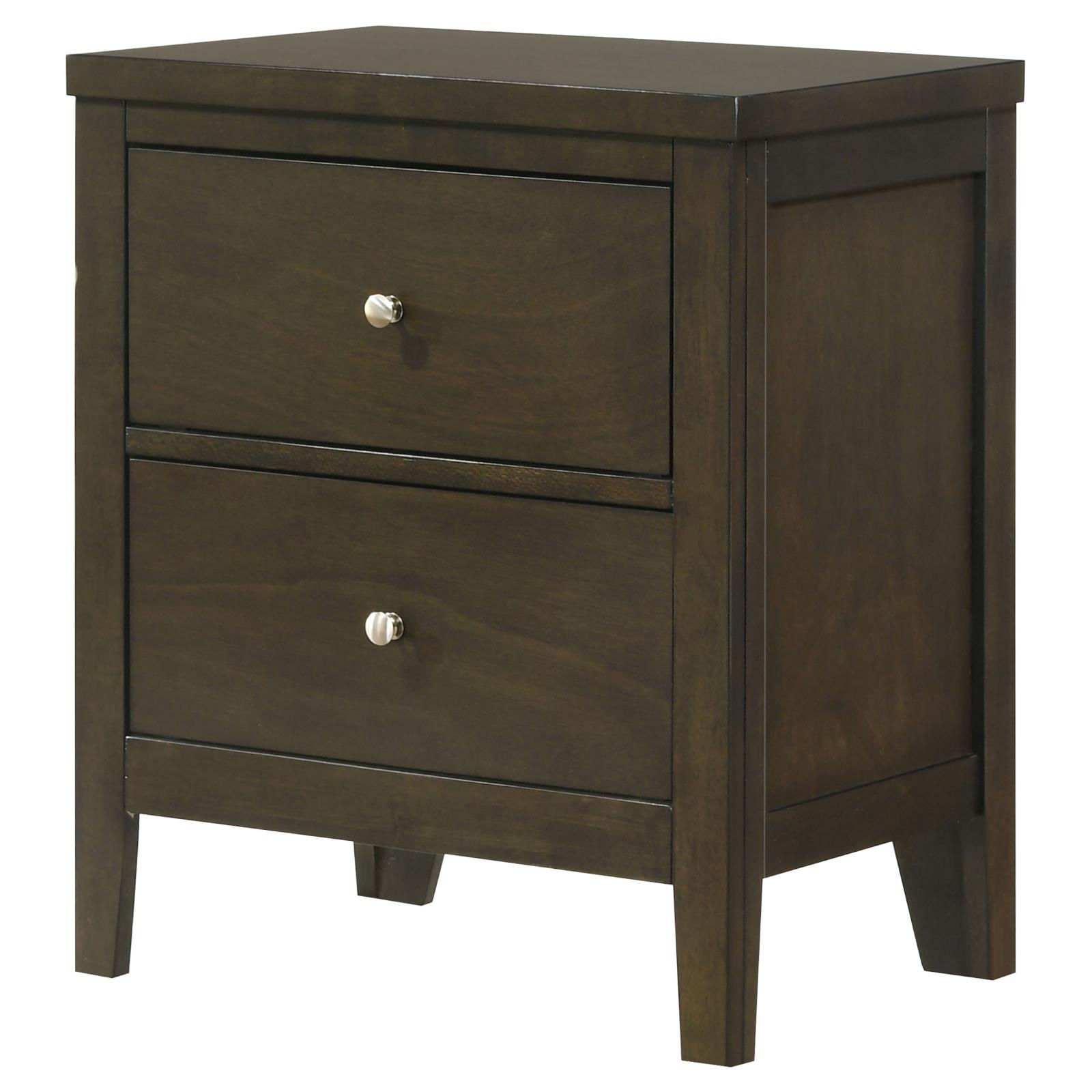 Wilkes Transitional 2-Drawer Nightstand with Metal Knobs Dark Cocoa - Image 4