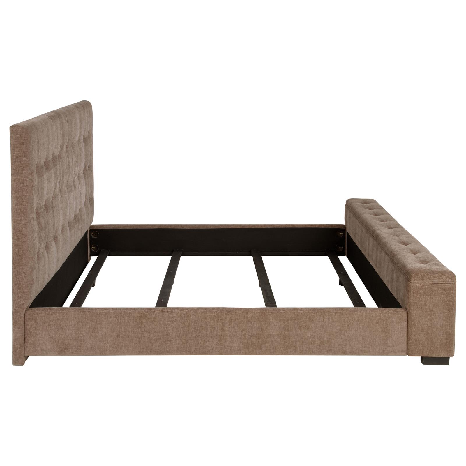 Senna Upholstered Eastern King Audio Flame Visualizer Bed Brown - Image 6