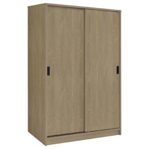 Noble 2-door Bedroom Wardrobe Storage Cabinet Armoire Latte