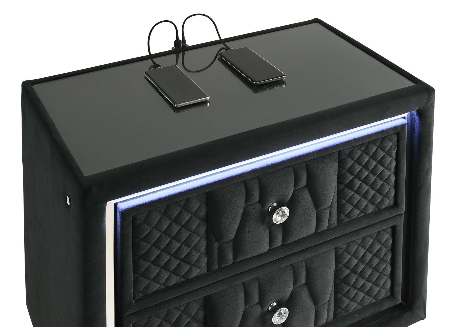 Lorient 4-piece Queen Bedroom Set Black - Image 12
