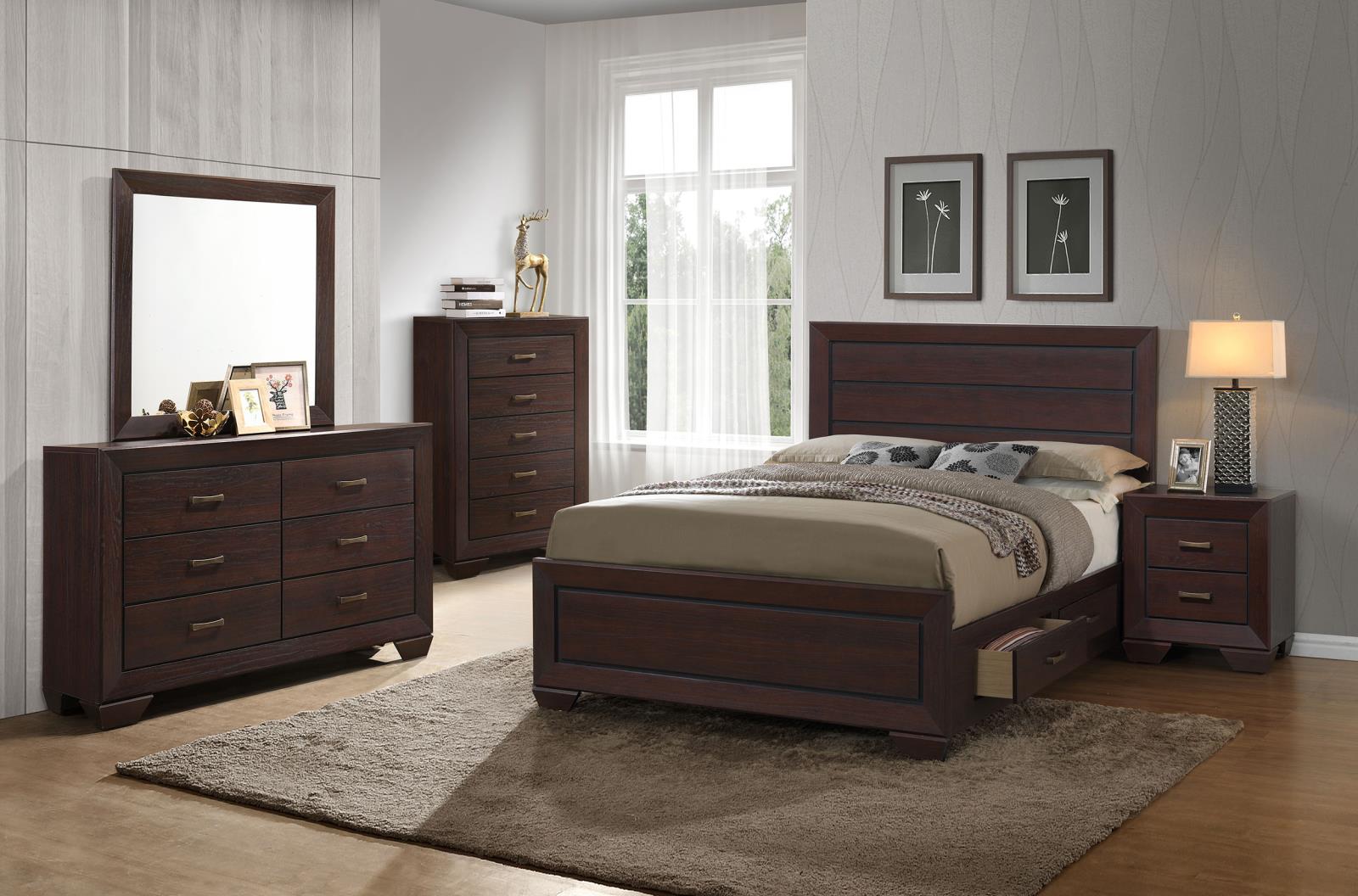 Kauffman Wood California King Storage Panel Bed Dark Cocoa - Image 14