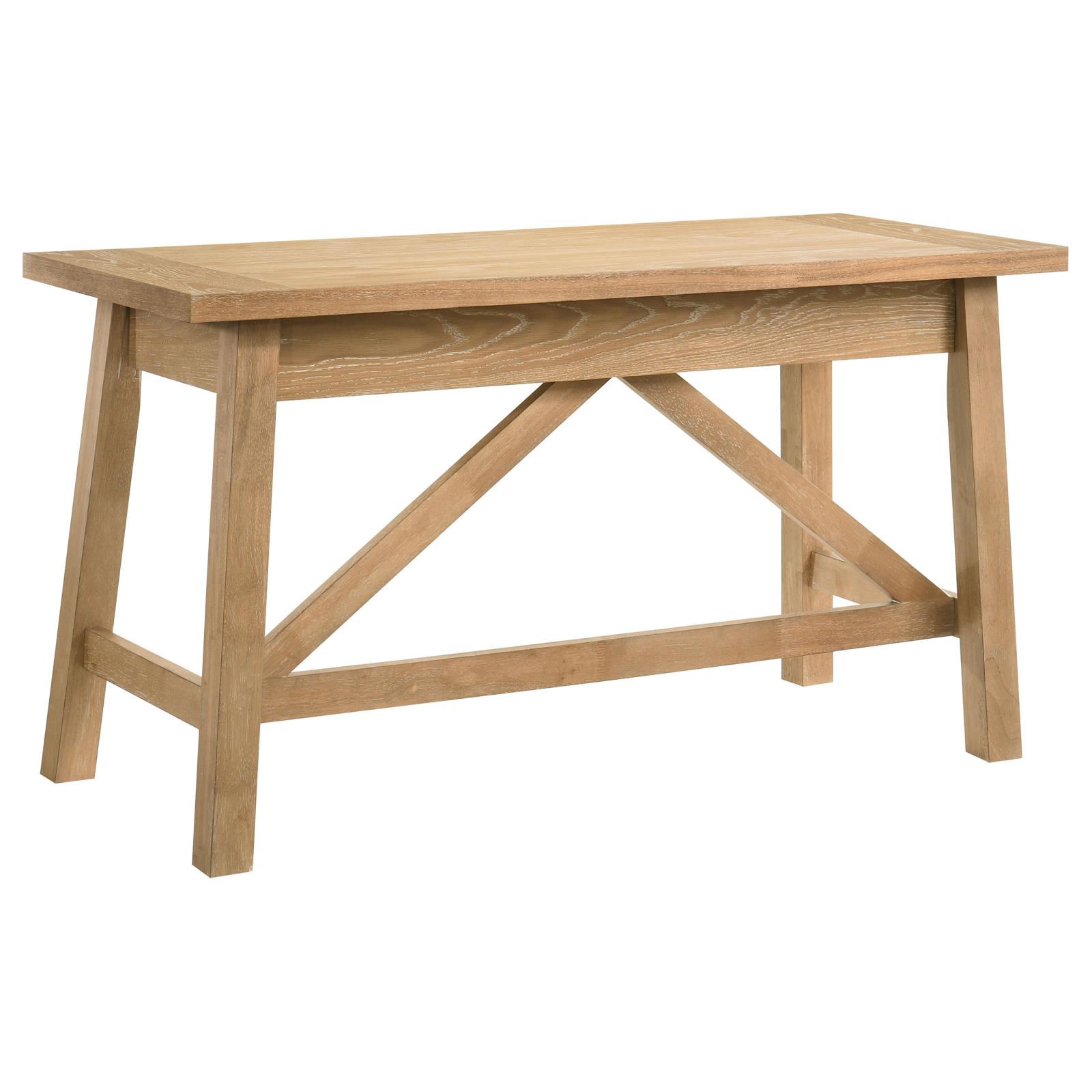 Fabian 54-inch 2-drawer Computer Writing Desk Distressed Light Brown - Image 8