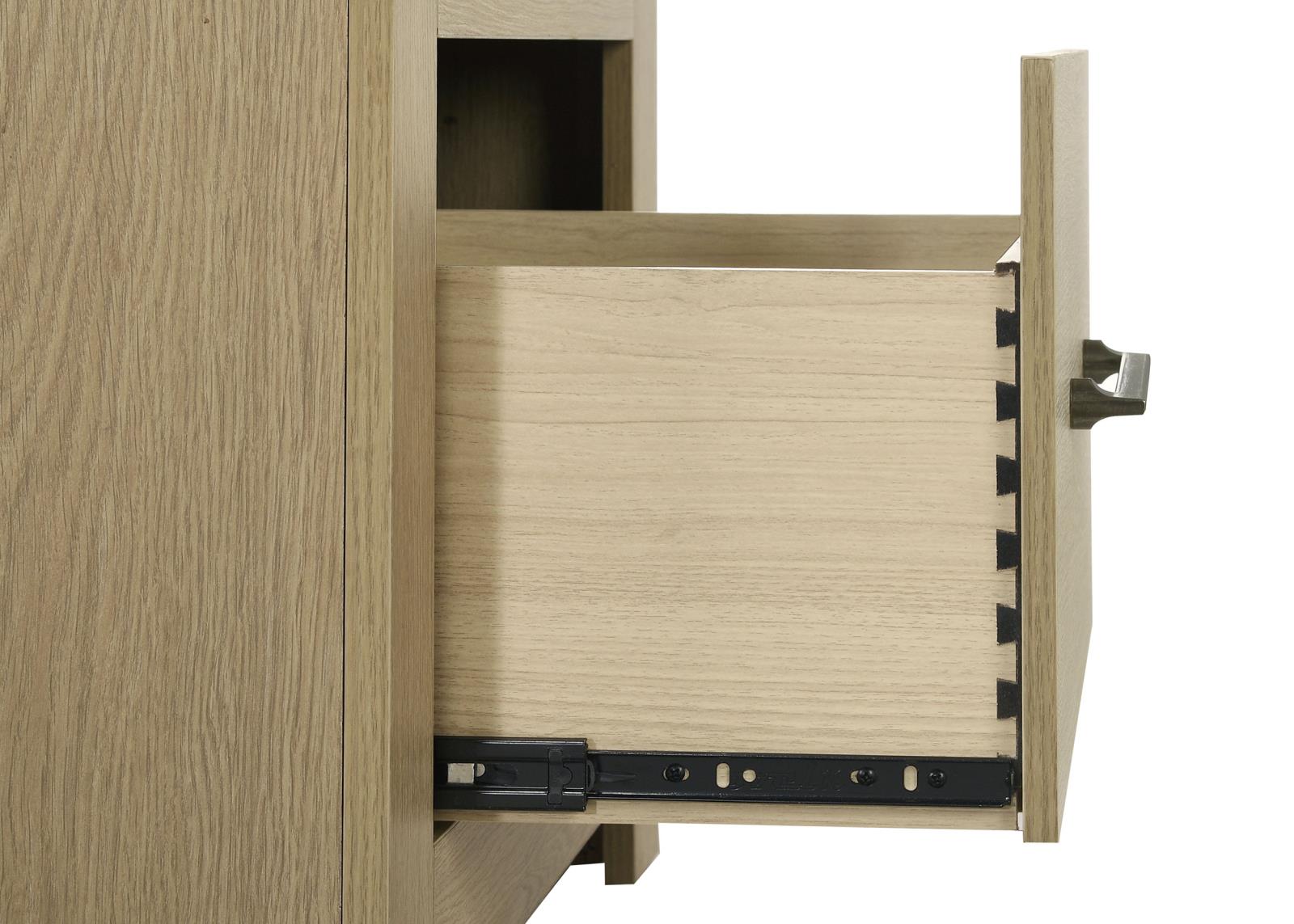 Hendricks 1-drawer Nightstand Bedside Table with Cubby Light Oak - Image 10