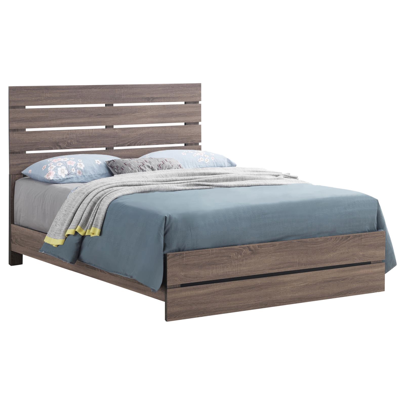 Brantford Wood Eastern King Panel Bed Barrel Oak - Image 3