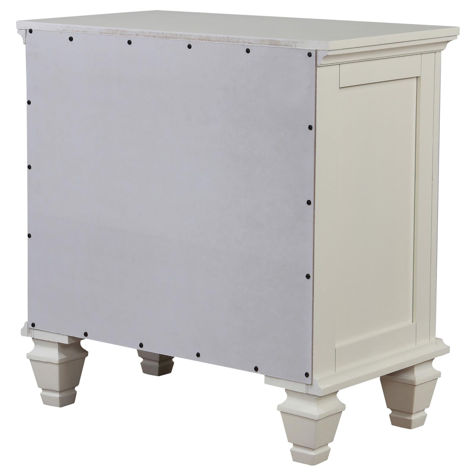 Sandy Beach 3-drawer Nightstand Cream White - Image 8