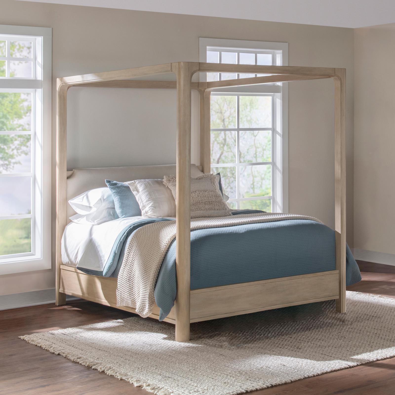Solano 85-inch Eastern King Canopy Bed Weathered Mango - Image 2