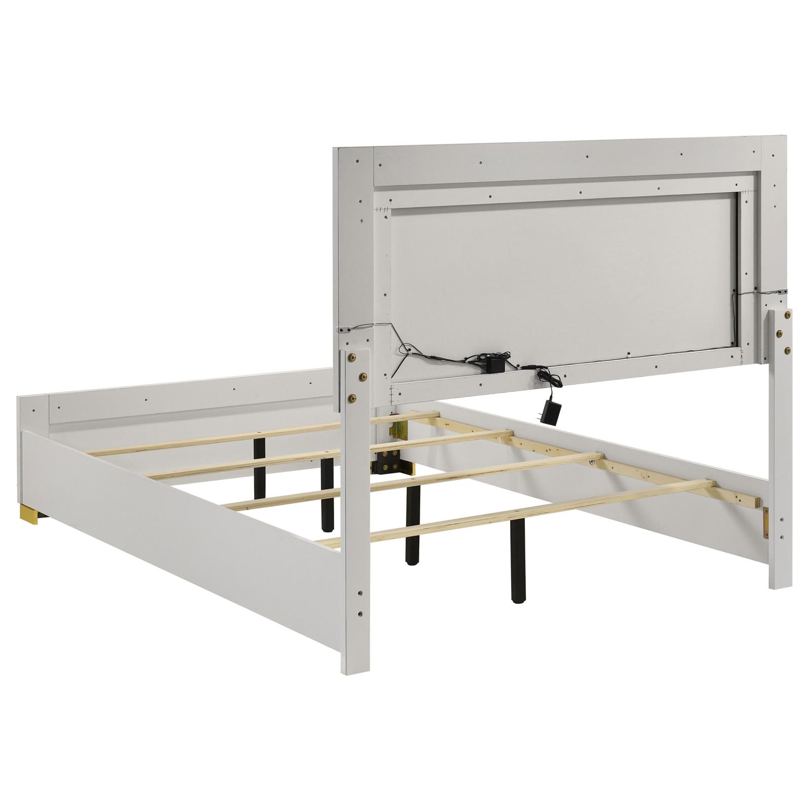 Marceline Wood Full LED Panel Bed - Image 15
