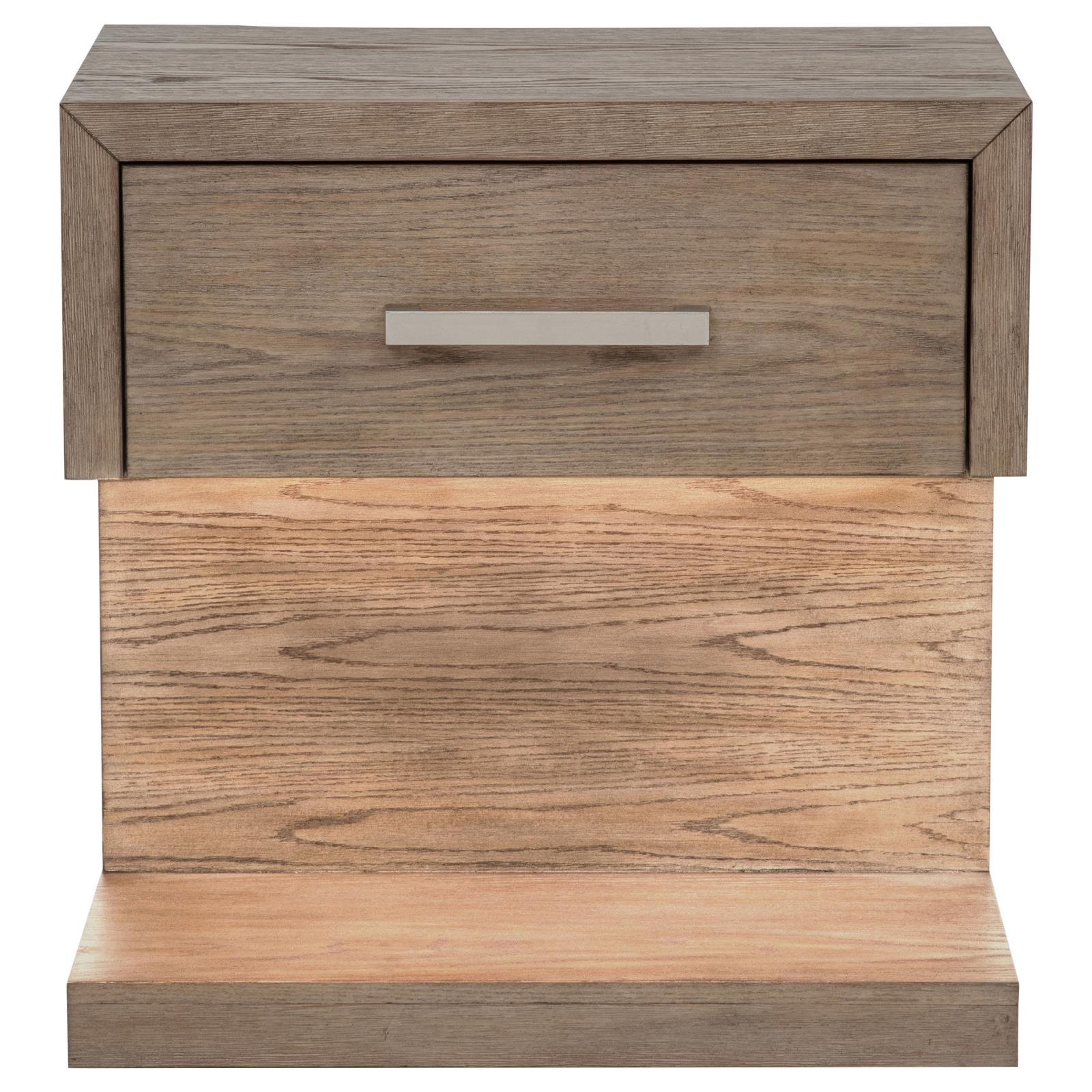 Kenora 1-drawer Nightstand Bedside Table Barley Brown - Image 3