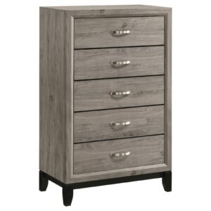 Valen 5-drawer Bedroom Chest of Drawers Light Taupe