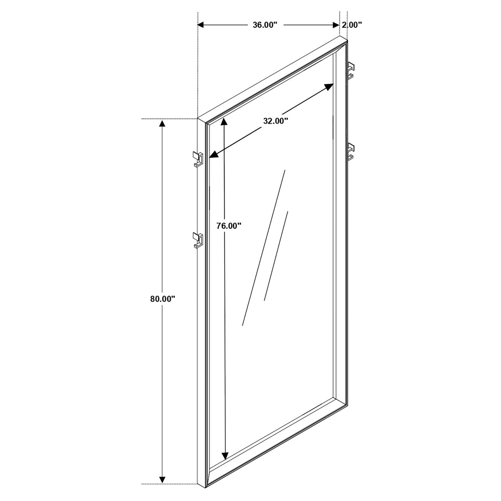 Durango 80-inch Standing Floor Mirror Smoked Peppercorn - Image 8